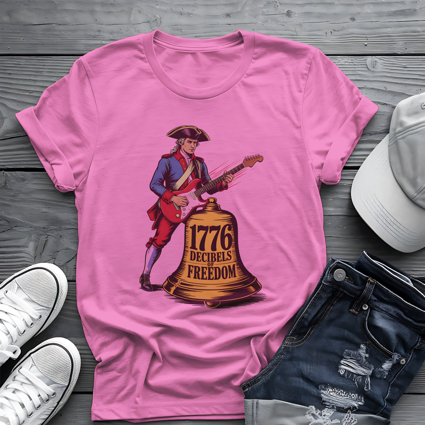 1776 Decibels Tee πΈ Patriotic 4th of July Music Shirt - Freedom Rock