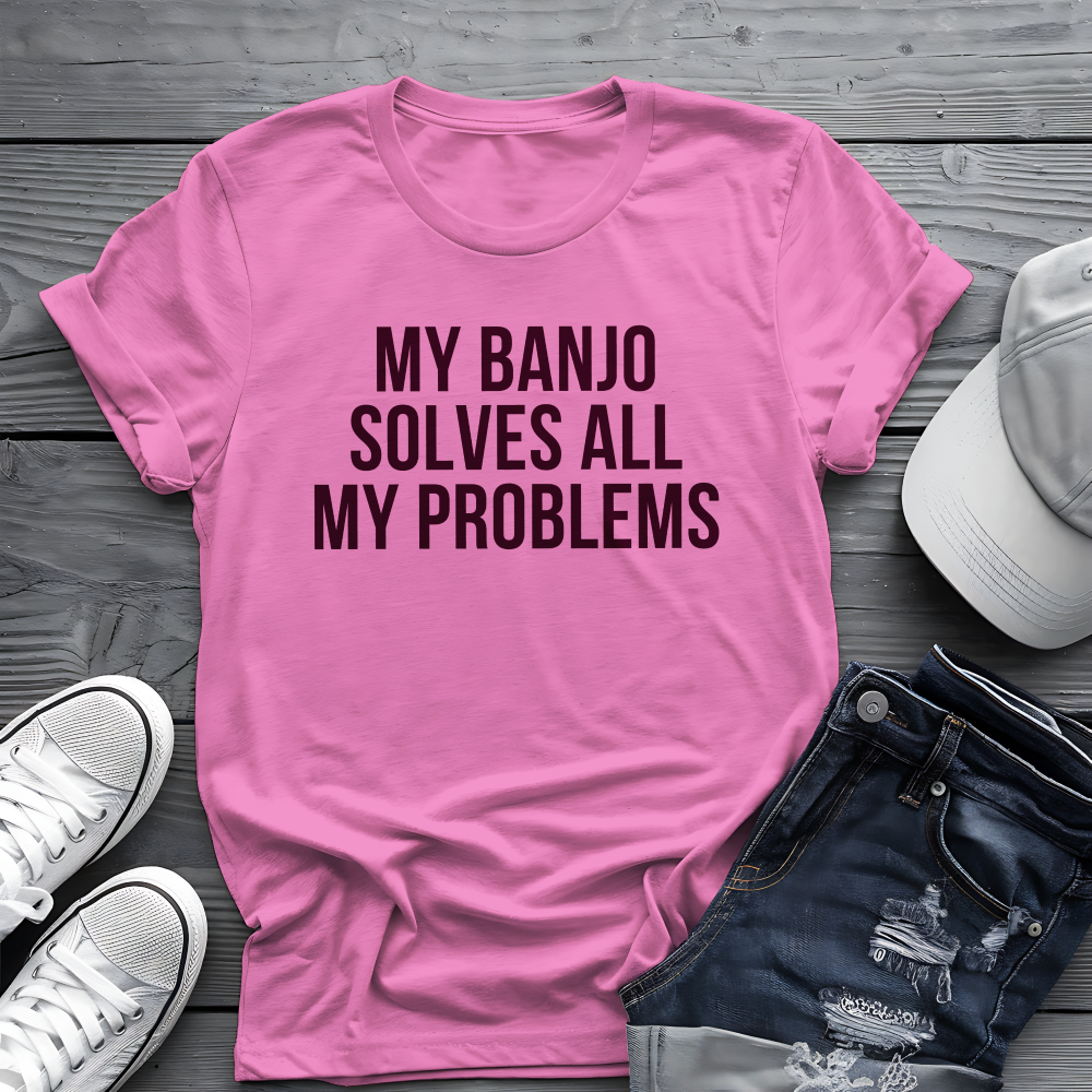 Banjo Problem Solver Tee πΈ Funny Banjo Player Shirt