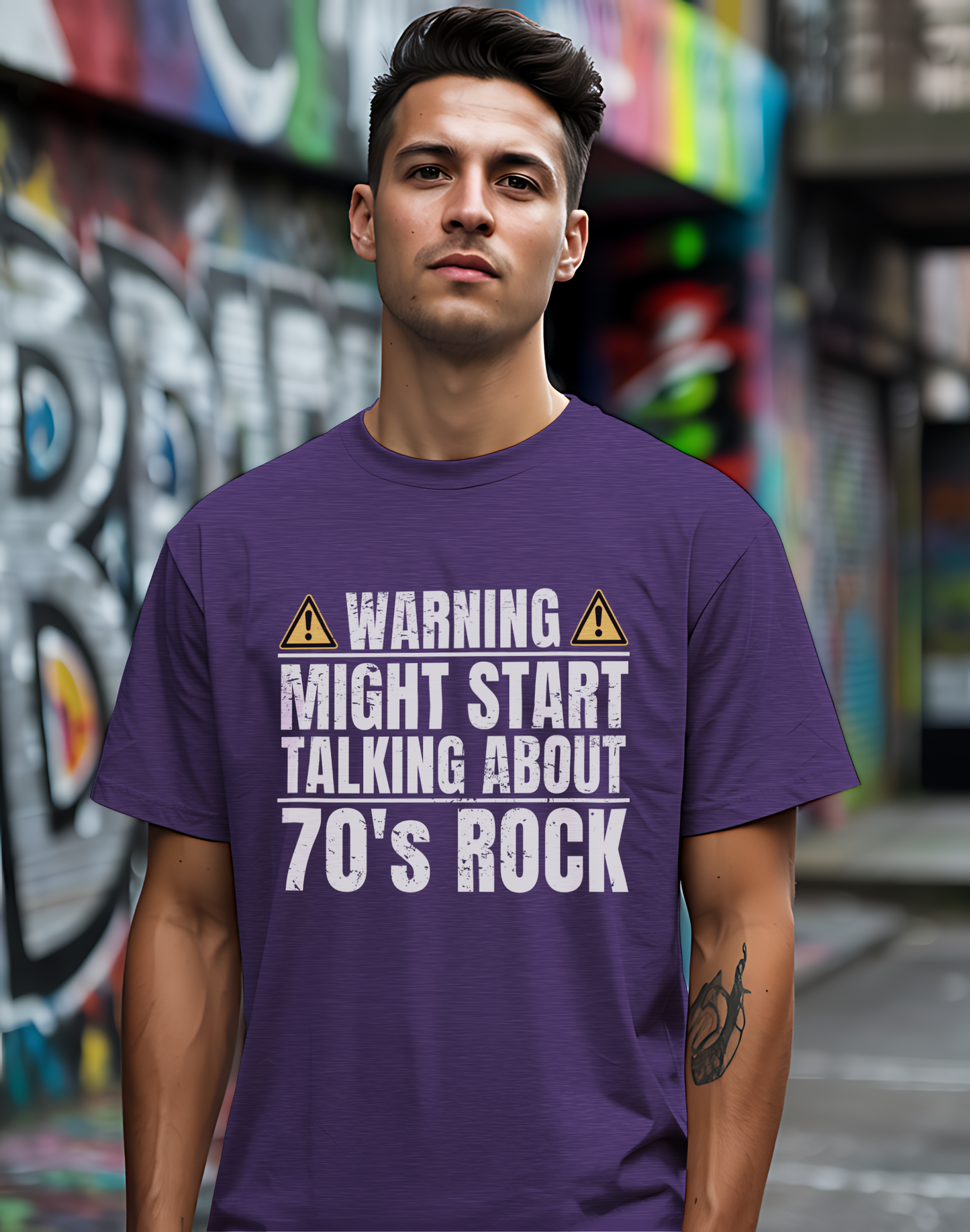 70s Rock Warning Tee ⚠️ Funny Music Lover Shirt