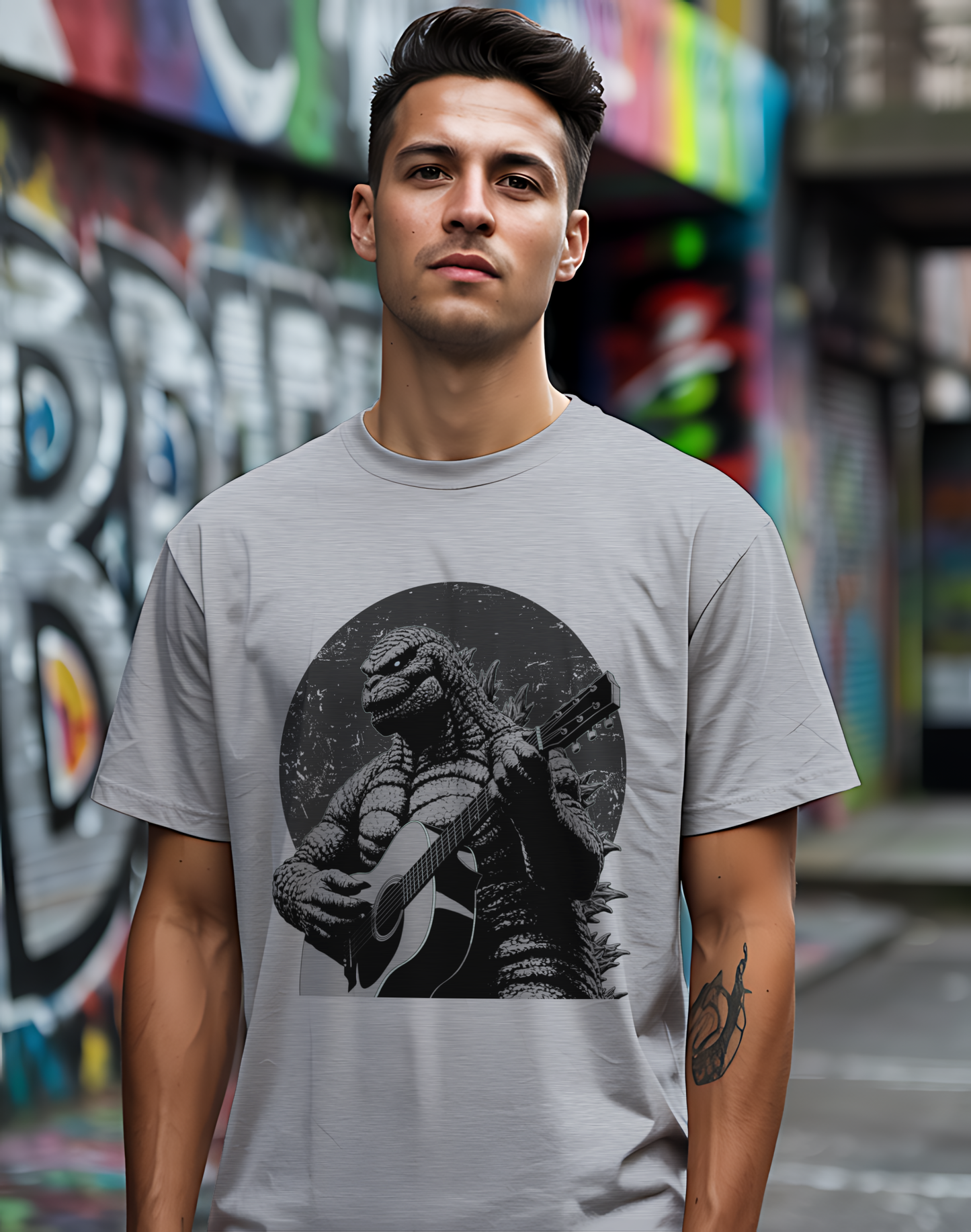 Godzilla Guitar Tee 🎸 Funny Music Shirt - Pop Culture Gift