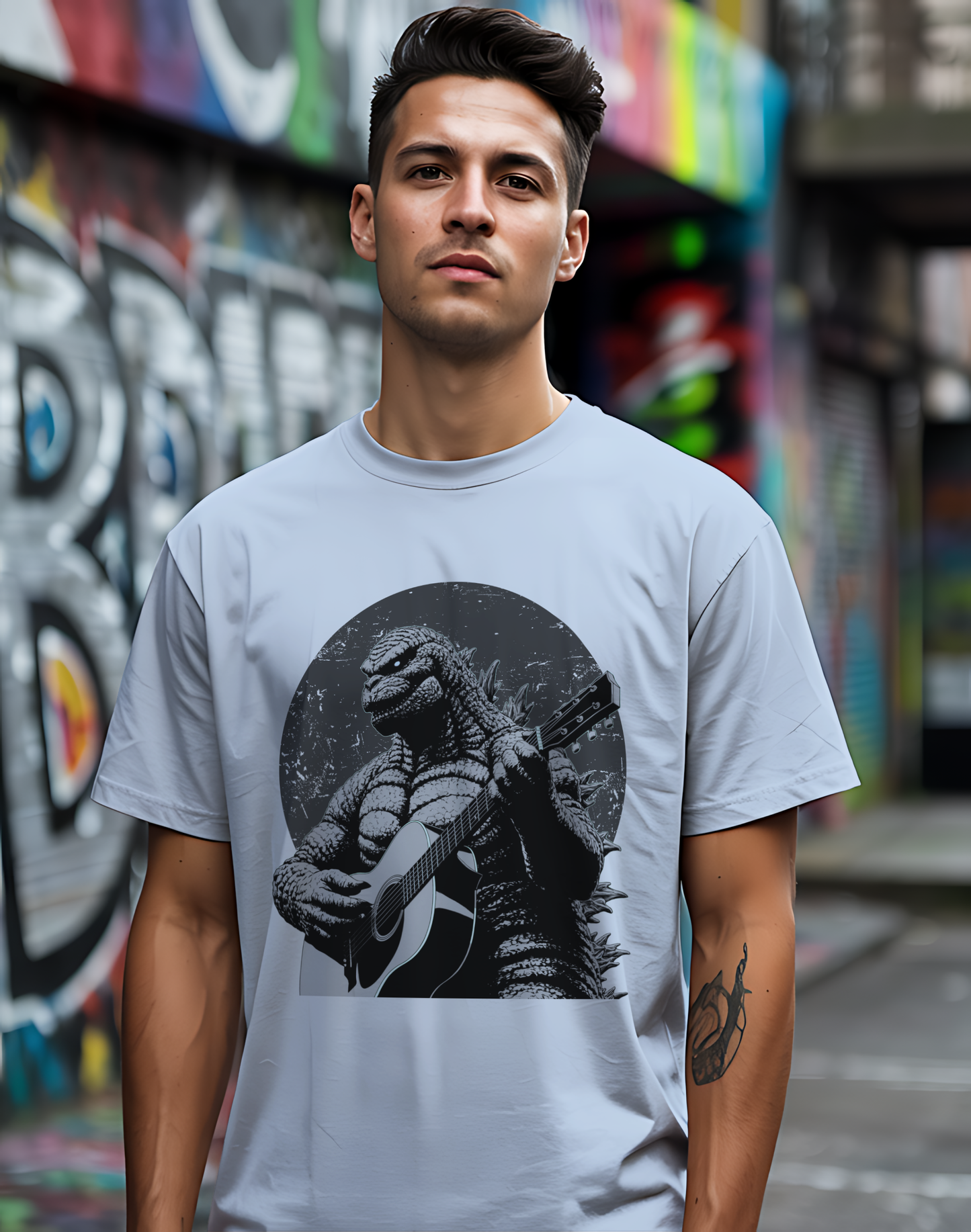 Godzilla Guitar Tee 🎸 Funny Music Shirt - Pop Culture Gift