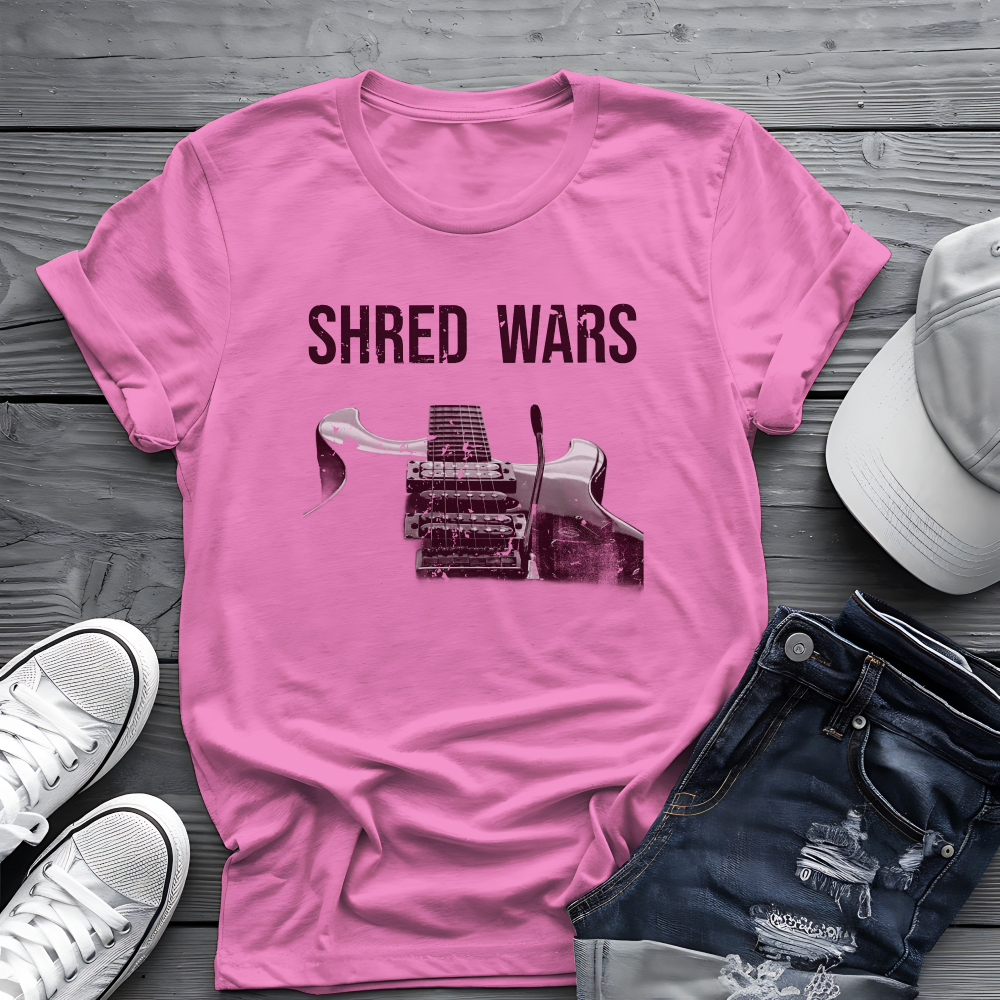 Shred Wars Tee 🎸 Electric Guitar Shirt - Guitarist Competition Gift