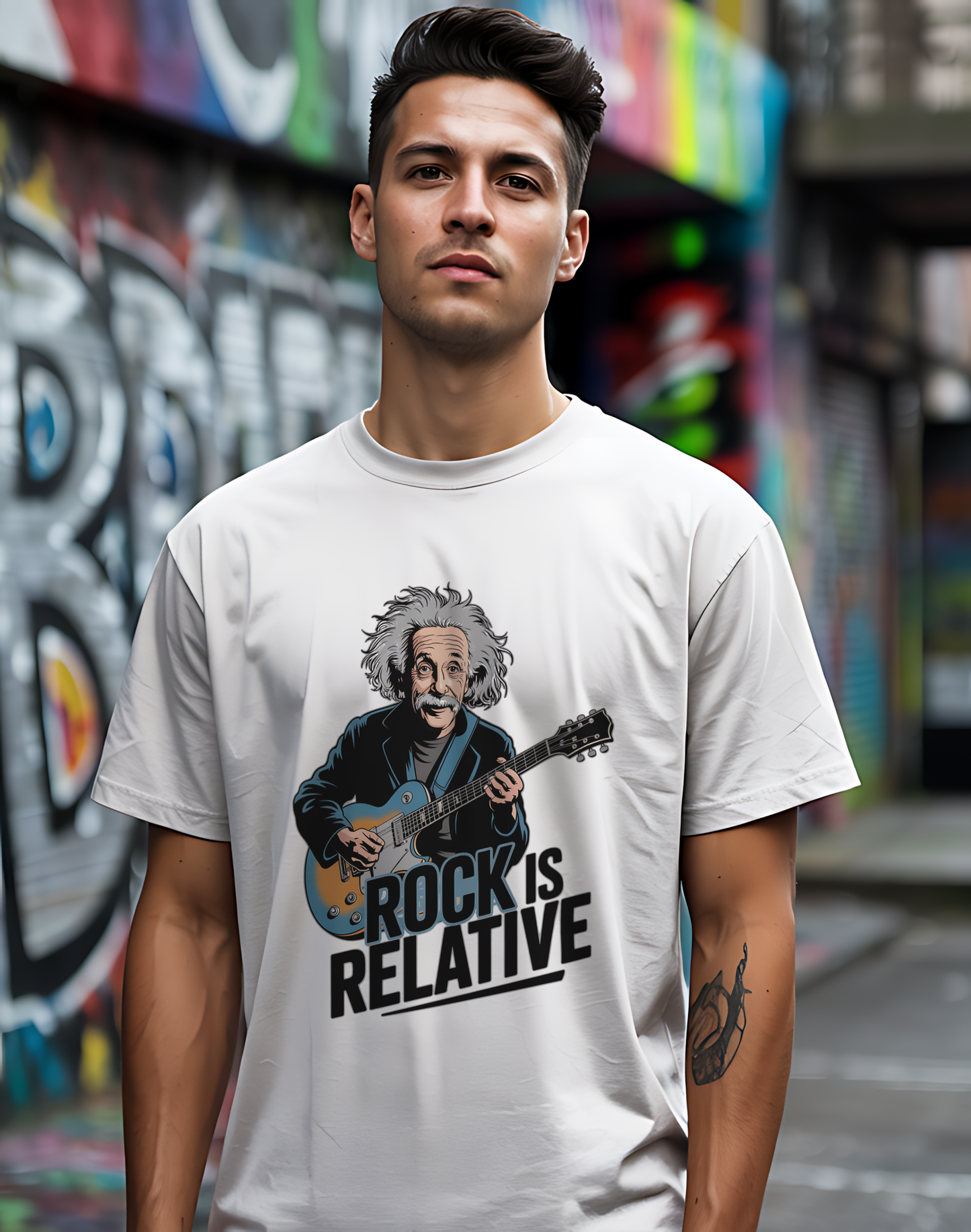 Einstein Rock Tee πΈ Funny Science Music Shirt - Guitar Humor