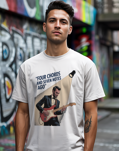 Lincoln Guitar Tee 🎸 Funny Patriot Music Shirt - 4th of July