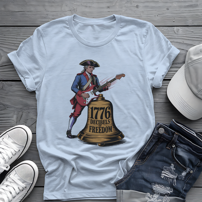 1776 Decibels Tee 🎸 Patriotic 4th of July Music Shirt - Freedom Rock