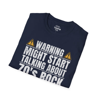 70s Rock Warning Tee ⚠️ Funny Music Lover Shirt