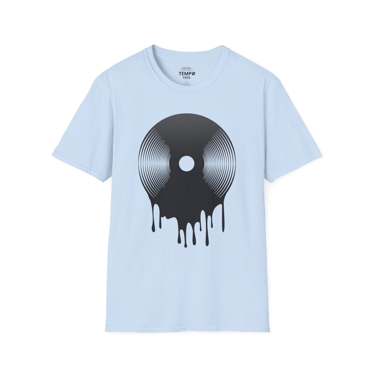 Melting Vinyl Record Tee 🎶 Abstract Music Art Shirt - Vinyl Lover Gift