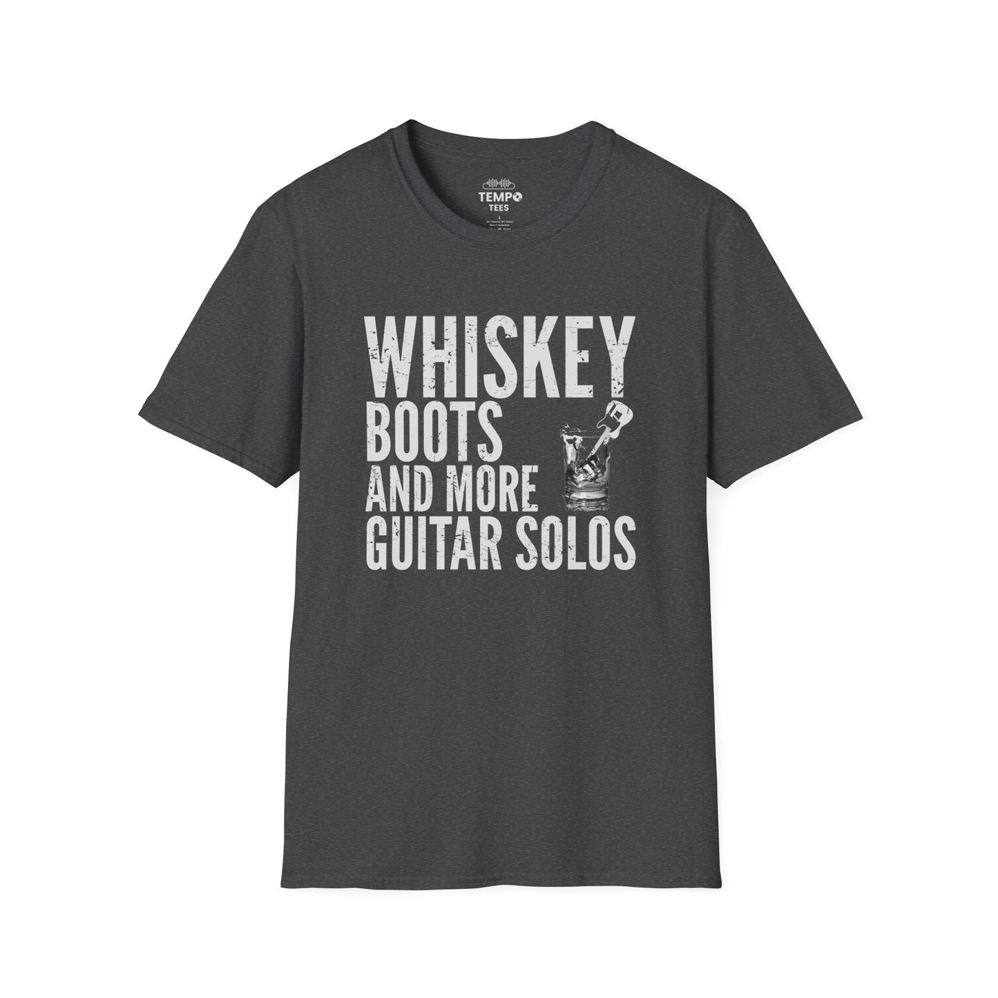 Whiskey Boots Guitar Tee 🥃🎸 Funny Country Music Shirt