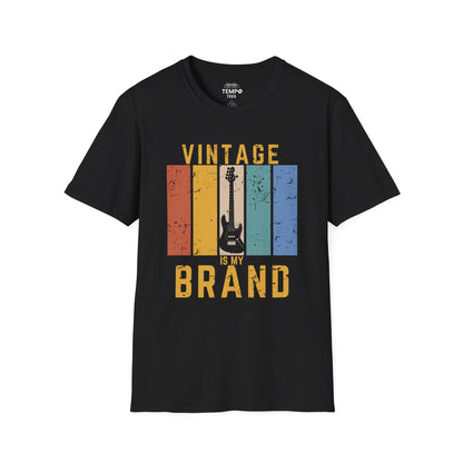 Vintage Is My Brand Tee 🎸 Retro Bass Guitar Shirt - Vintage Style Gift