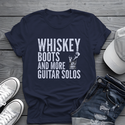 Whiskey Boots Guitar Tee 🥃🎸 Funny Country Music Shirt