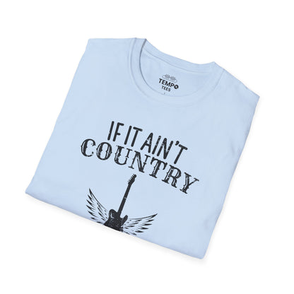 Country Nashville Tee 🎸 Wings Funny Music City Shirt