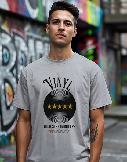 Vinyl vs. Streaming Tee 💿 Funny Music Lover Shirt