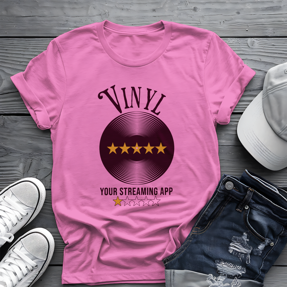 Vinyl vs. Streaming Tee 💿 Funny Music Lover Shirt