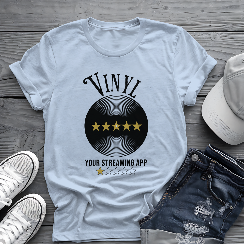 Vinyl vs. Streaming Tee 💿 Funny Music Lover Shirt