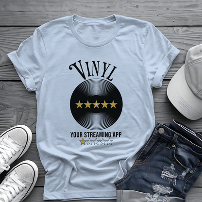 Vinyl vs. Streaming Tee 💿 Funny Music Lover Shirt