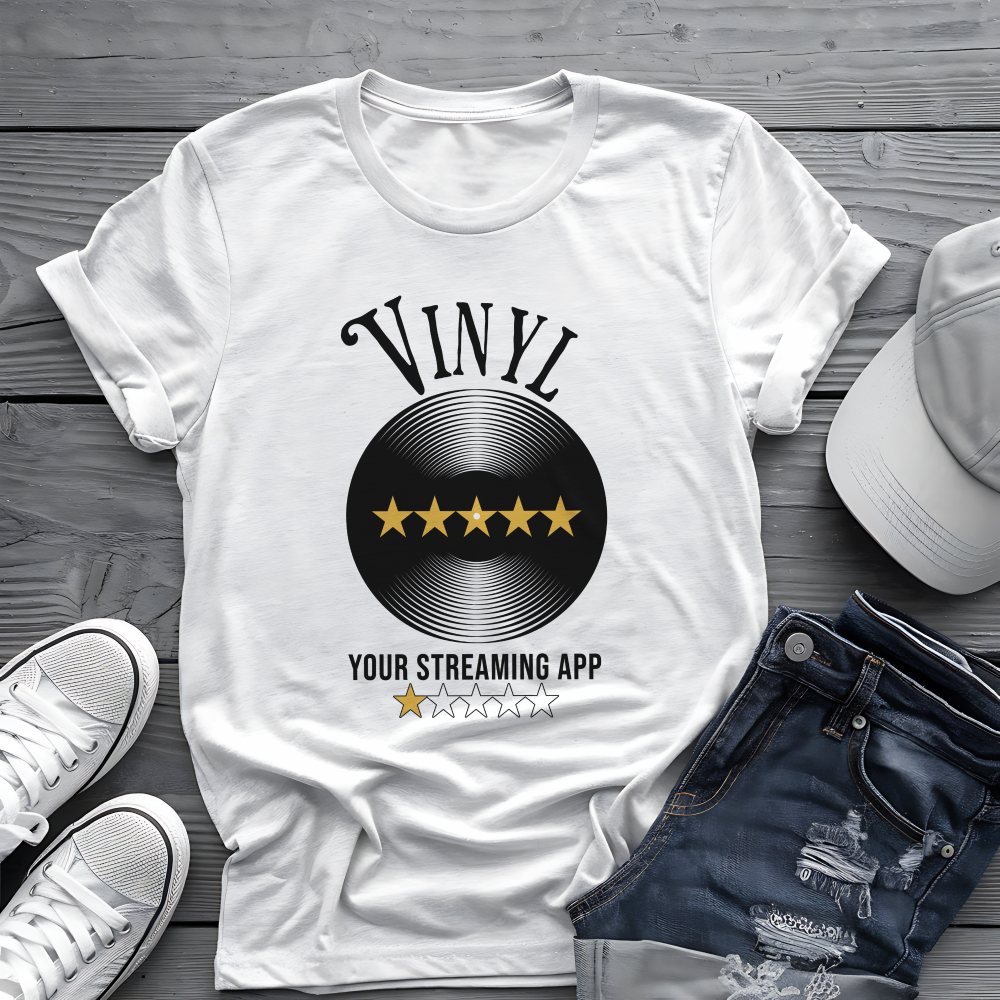 Vinyl vs. Streaming Tee 💿 Funny Music Lover Shirt