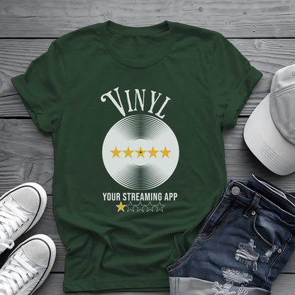Vinyl vs. Streaming Tee 💿 Funny Music Lover Shirt
