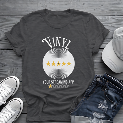 Vinyl vs. Streaming Tee 💿 Funny Music Lover Shirt