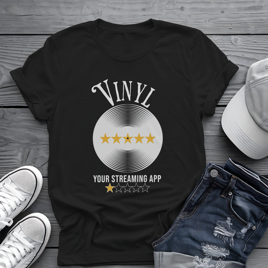 Vinyl vs. Streaming Tee 💿 Funny Music Lover Shirt