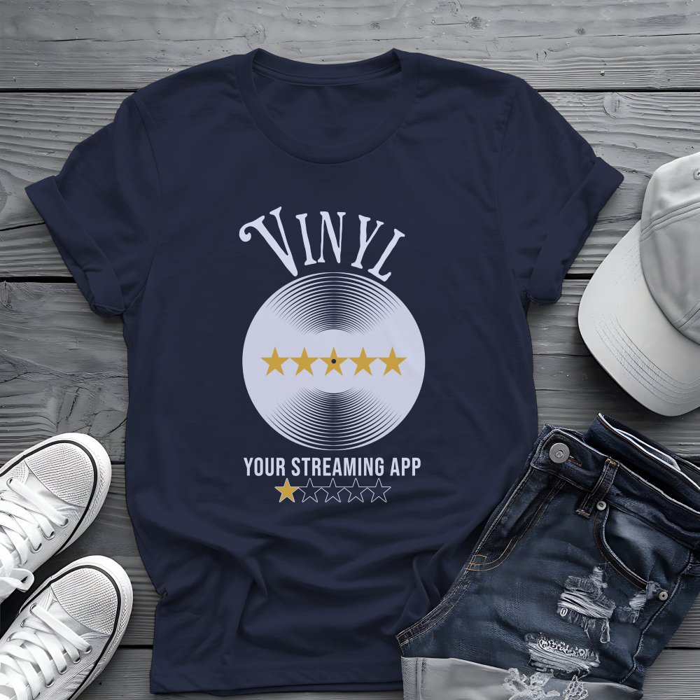 Vinyl vs. Streaming Tee 💿 Funny Music Lover Shirt