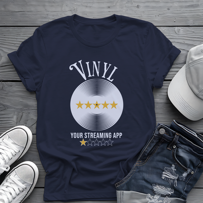 Vinyl vs. Streaming Tee 💿 Funny Music Lover Shirt