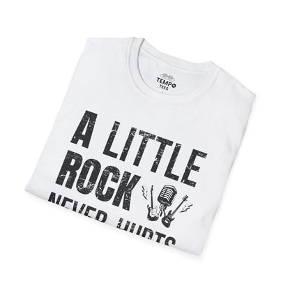 A Little Rock Tee 🎸 Funny Rock Music Shirt - Rocker Gift