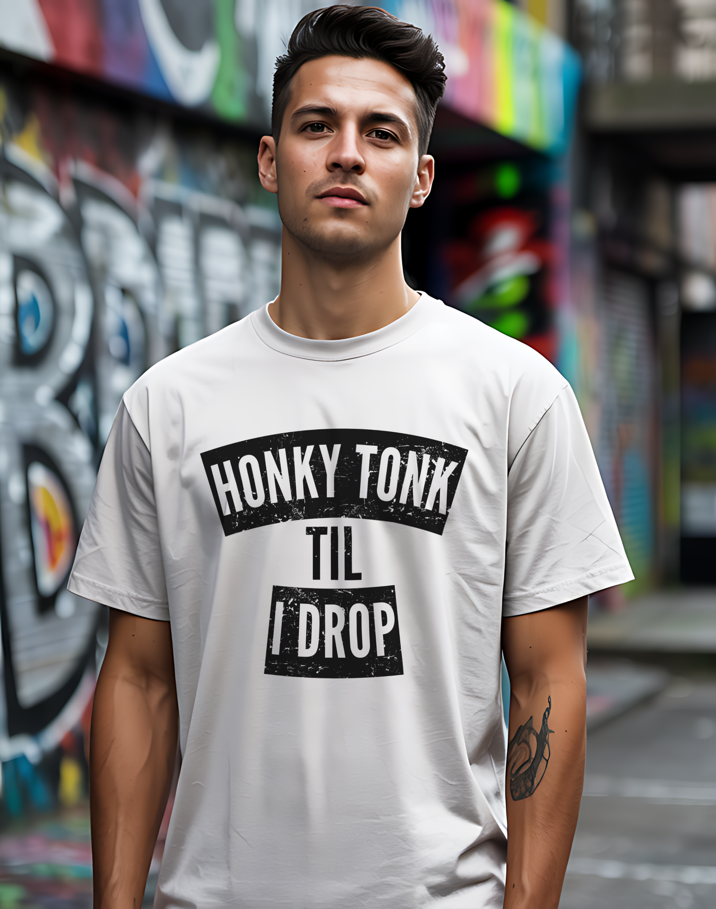 Honky Tonk Til I Drop Tee 🎸 Funny Country Music Shirt
