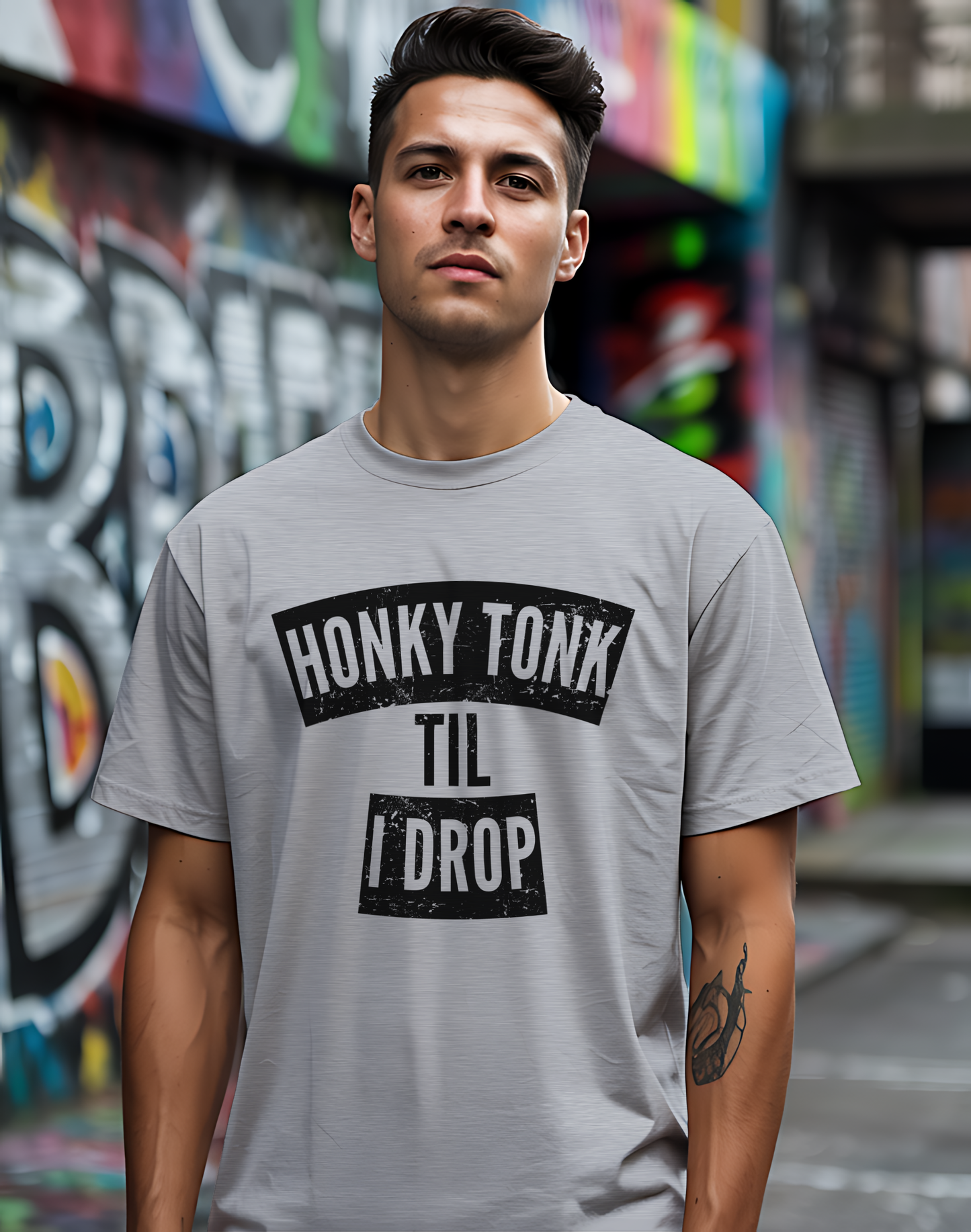 Honky Tonk Til I Drop Tee 🎸 Funny Country Music Shirt