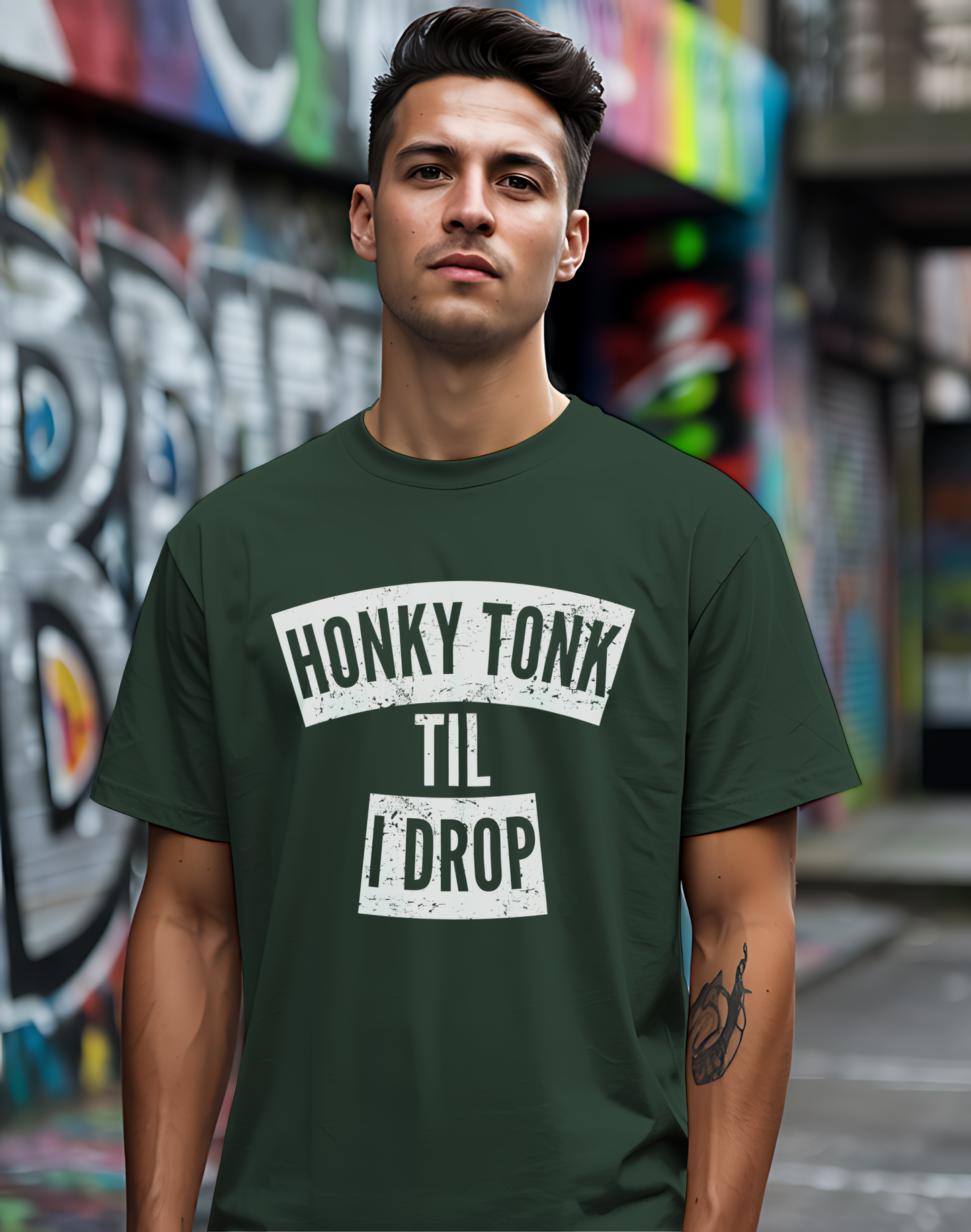 Honky Tonk Til I Drop Tee 🎸 Funny Country Music Shirt
