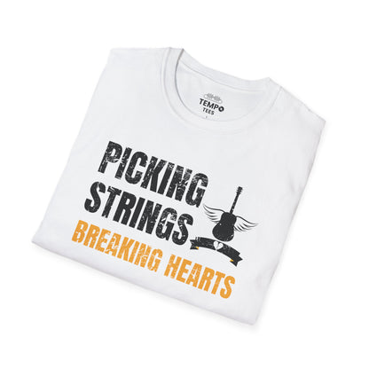 Picking Strings Tee 🎸 Wings Funny Music Shirt