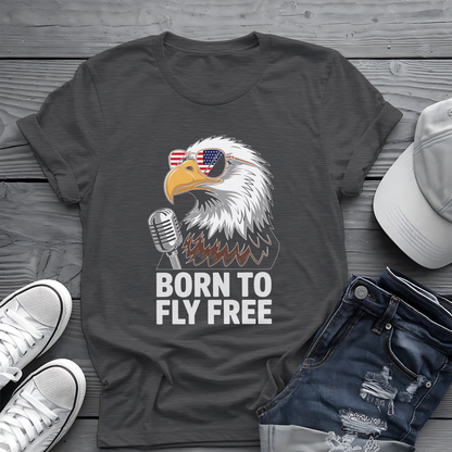 Born to Fly Free Tee 🦅 Patriotic 4th of July Eagle Music Shirt