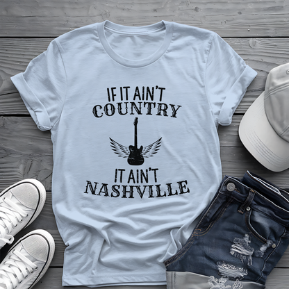 Country Nashville Tee 🎸 Wings Funny Music City Shirt
