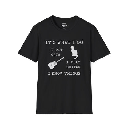 It's What I Do Tee 🐈🎸 Funny Cat & Guitar Shirt