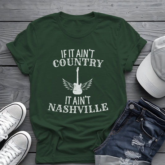Country Nashville Tee 🎸 Wings Funny Music City Shirt