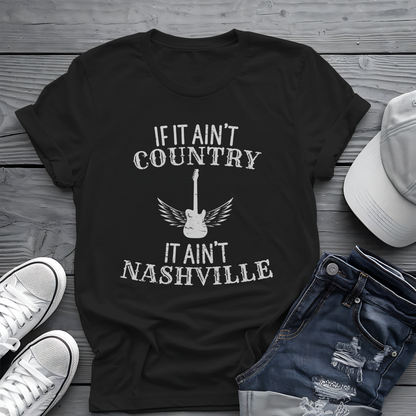 Country Nashville Tee 🎸 Wings Funny Music City Shirt