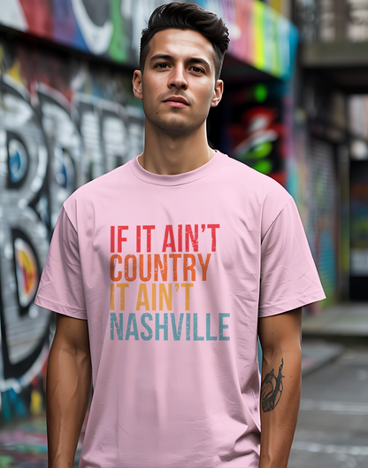 Retro Nashville Tee 🎶 Funny Country Music Shirt
