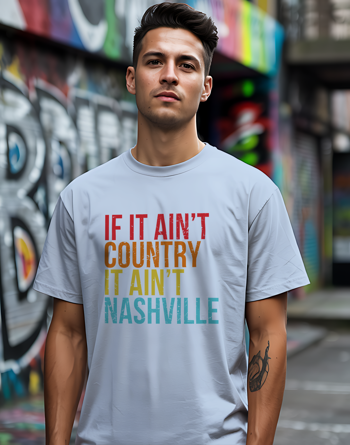 Retro Nashville Tee 🎶 Funny Country Music Shirt