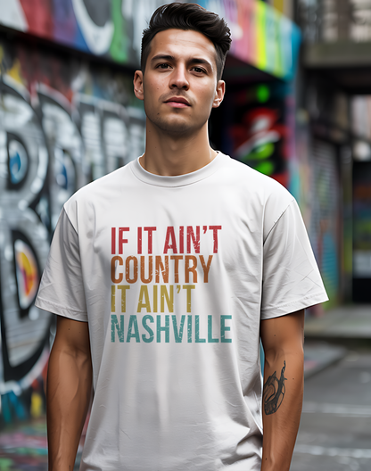 Retro Nashville Tee 🎶 Funny Country Music Shirt