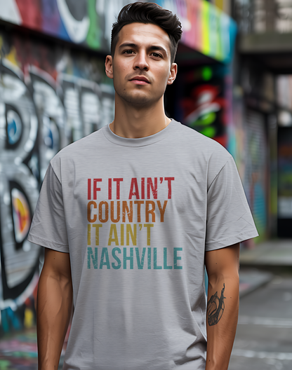 Retro Nashville Tee 🎶 Funny Country Music Shirt