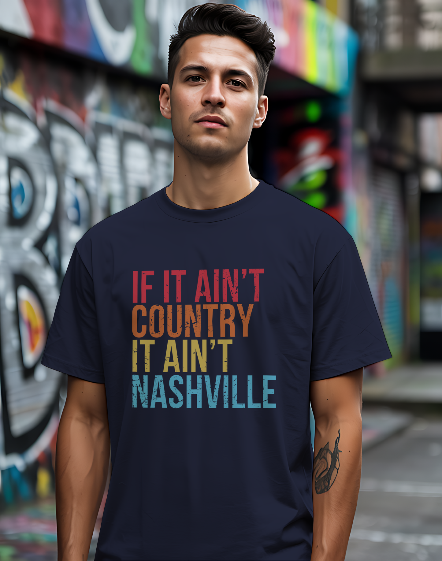 Retro Nashville Tee 🎶 Funny Country Music Shirt