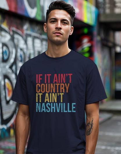 Retro Nashville Tee 🎶 Funny Country Music Shirt
