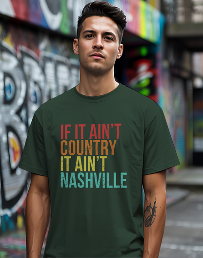 Retro Nashville Tee 🎶 Funny Country Music Shirt