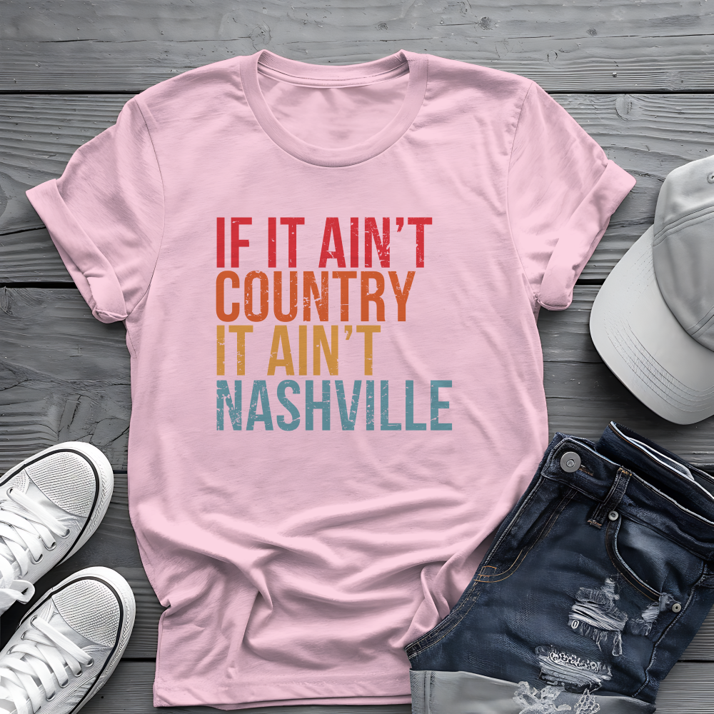 Retro Nashville Tee 🎶 Funny Country Music Shirt