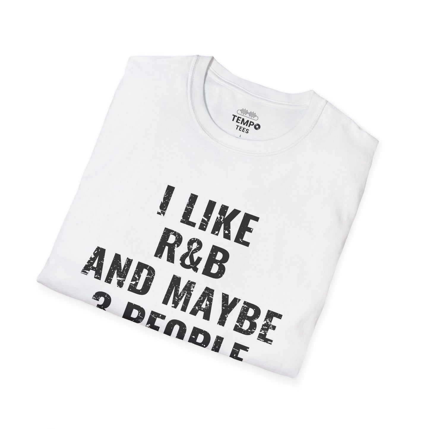 I Like R&B and Maybe 3 People Tee 🎤 Bold Introverted R&B Shirt - Distressed Design