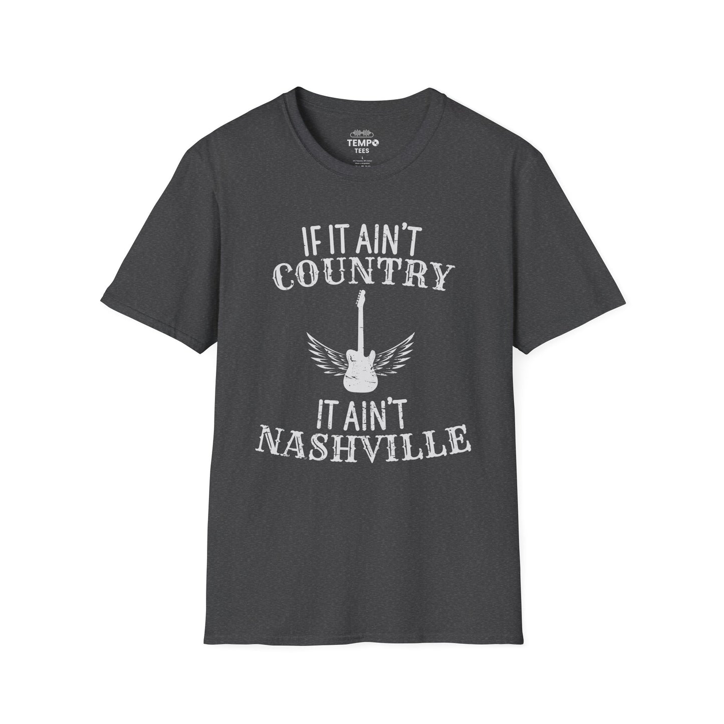 Country Nashville Tee 🎸 Wings Funny Music City Shirt