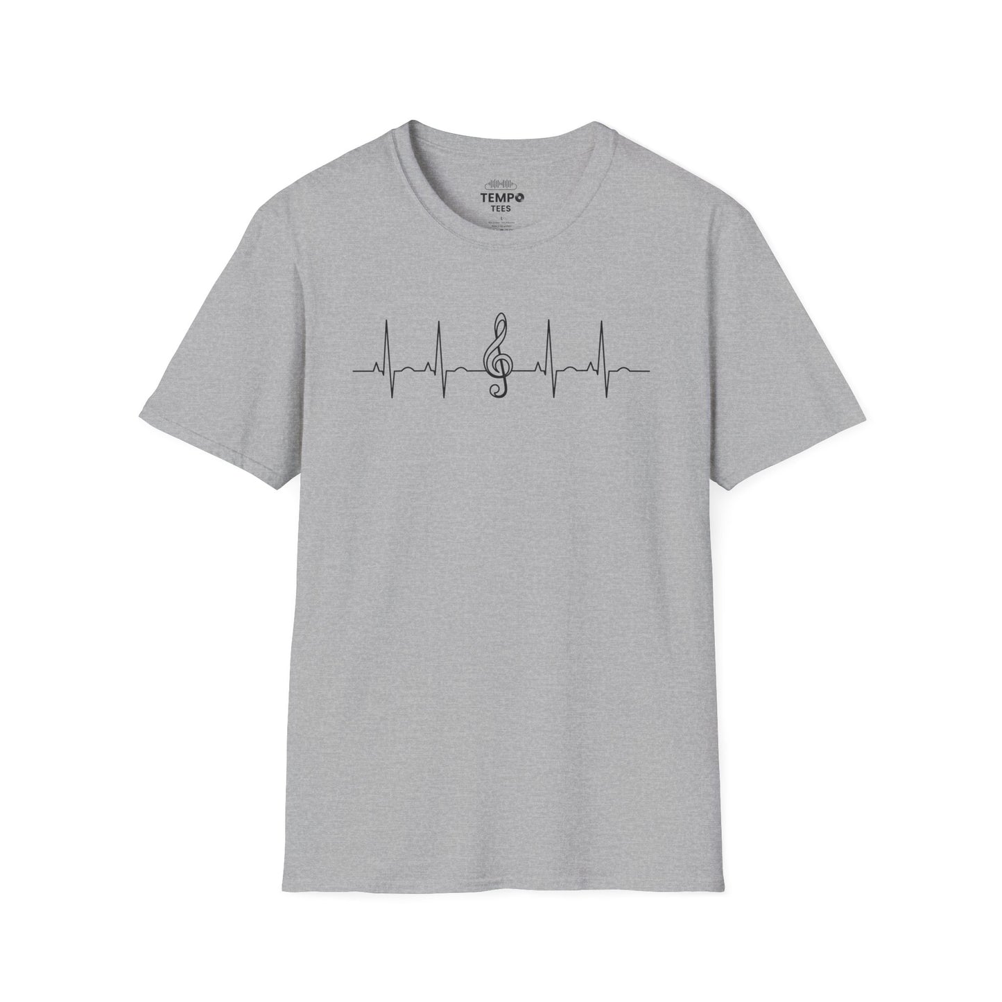 Heartbeat Music Tee 🎶 Minimalist Musician Shirt - Music Lover Gift