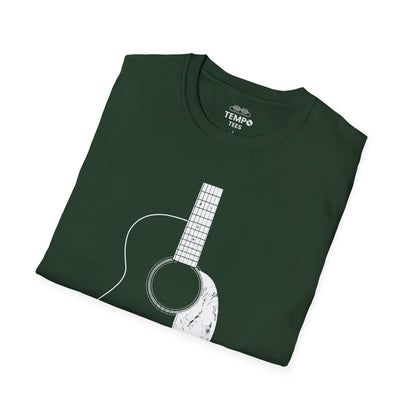 Minimalist Acoustic Guitar Tee 🎸 Clean Music Shirt - Guitar Lover Gift