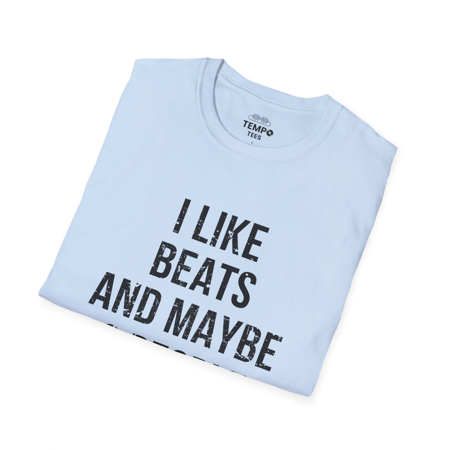 I Like Beats and Maybe 3 People Tee 🎧 Bold Hip Hop Music Shirt