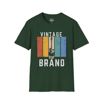 Vintage Is My Brand Tee 🎸 Retro Guitar Shirt - Vintage Style Gift