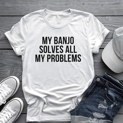 Banjo Problem Solver Tee 🎸 Funny Banjo Player Shirt